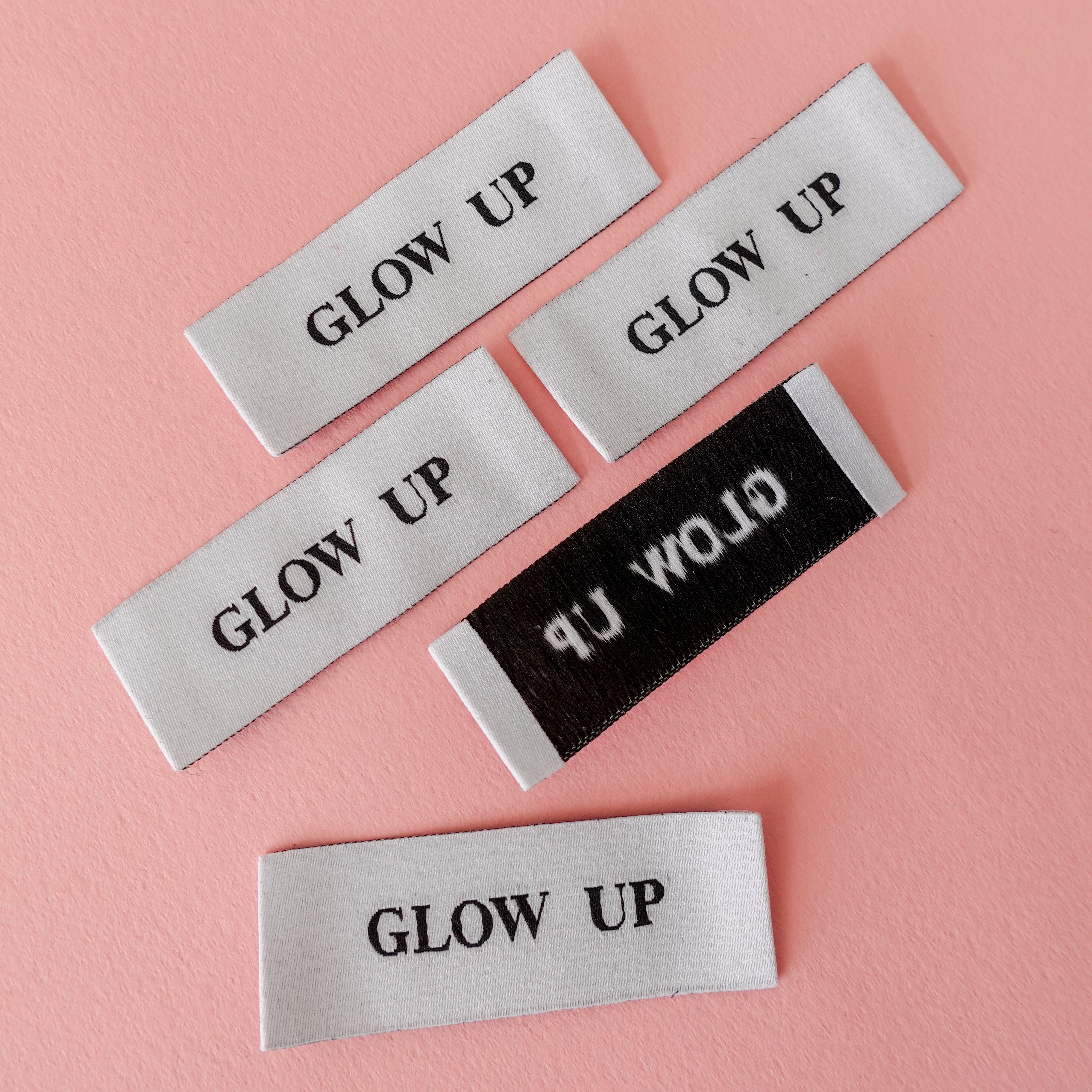 Etiquettes tissées  - Glow Up (lot de 5)