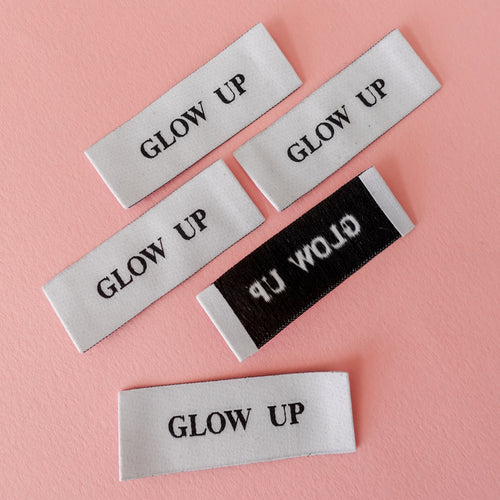Etiquettes tissées  - Glow Up (lot de 5)
